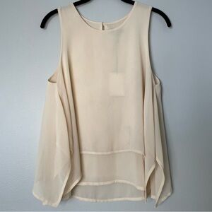 1. State Sheer Layered Top in Cream Color NWT